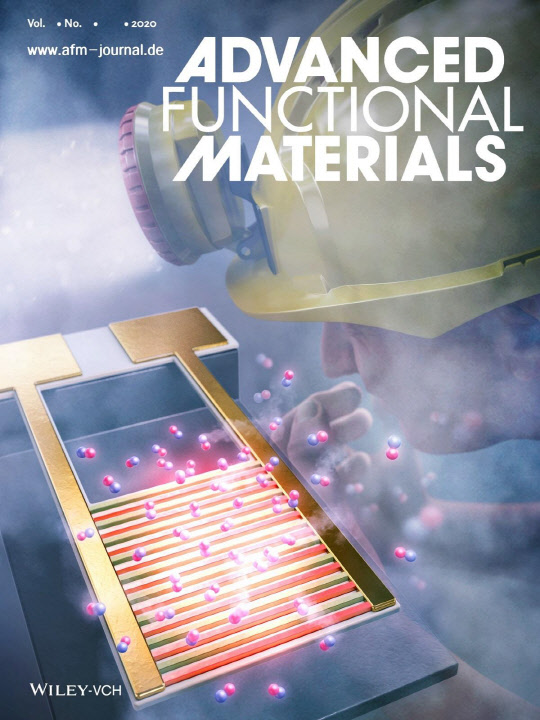 윤준보 KAIST 교수 연구팀이 개발한 '유해가스 감지 센서'를 형상화한 것으로, 2차원 나노물질인 나노린을 활용해 낮은 전력으로 밀폐 공간에서 유해가스를 감지할 수 있다.  KAIST 제공